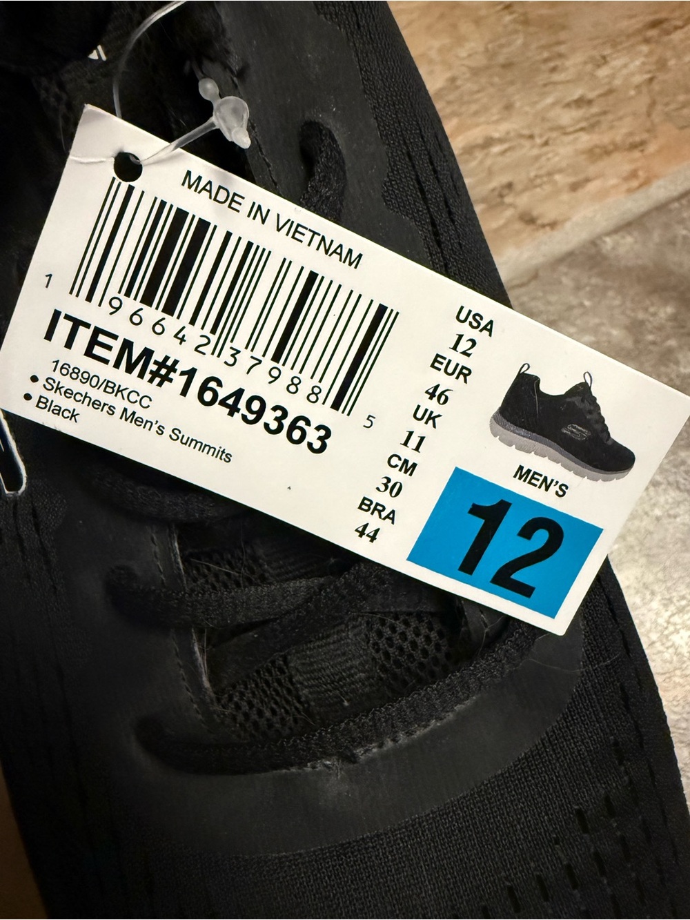 NWT Skechers Summits Lite-Weight Men’s Black Athletic Walking Sneakers Size 12 - Picture 5 of 5